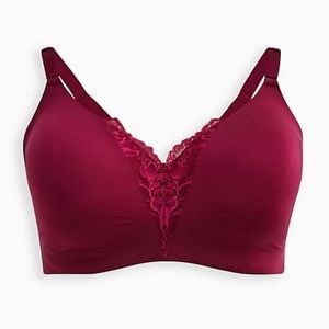 Lightly Lined Wire Free Microfiber-Torrid Curves 360 Back Smoothing Bra